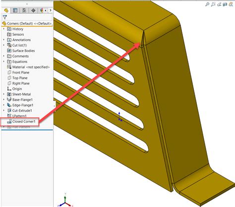 solidworks closed corners